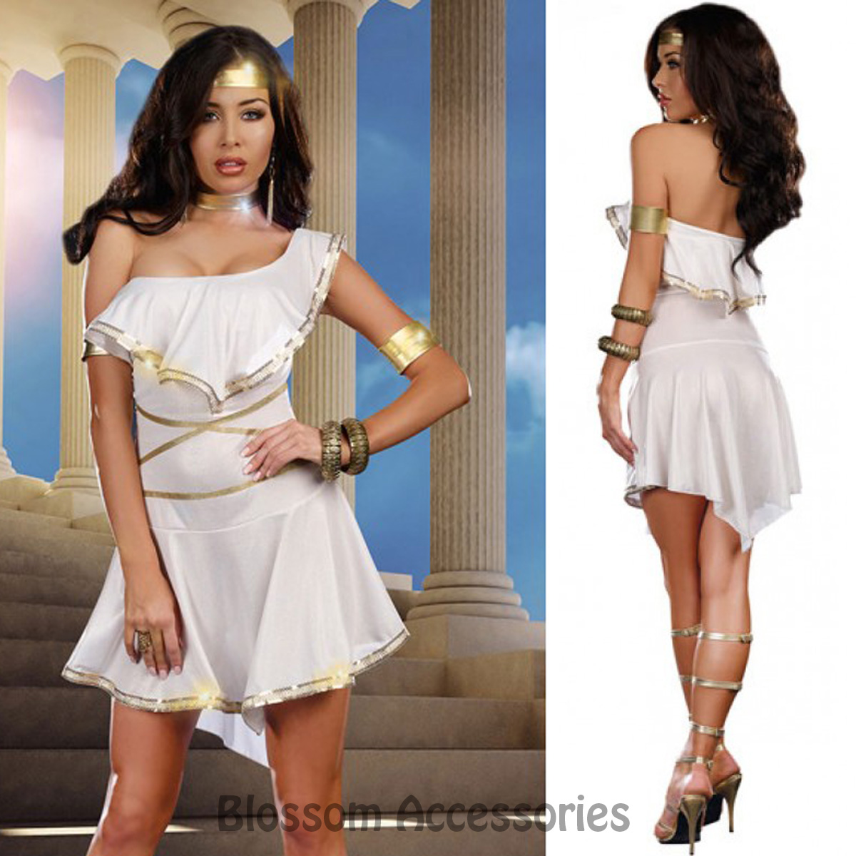 I58 Ladies Greek Goddess Roman Aphrodite Fancy Dress Halloween Party